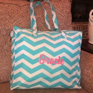 Chevron Monogrammed Bag